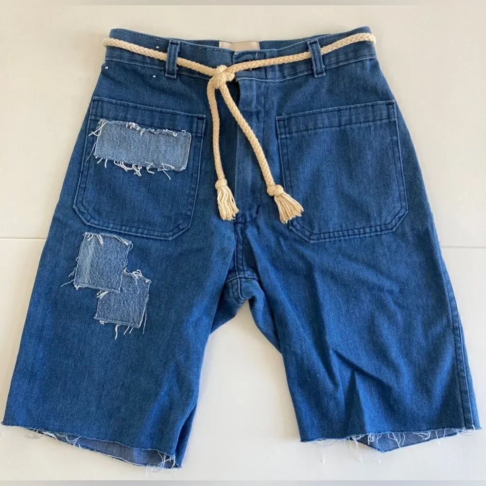 Riley 1880 Patchwork Cut-off Shorts